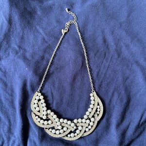 Premier design perfect day necklace faux pearls and crystal accents